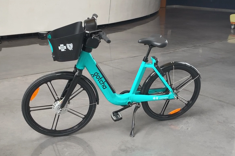 This is a photo of one of the bikes to be used in the new Baton Rouge bike share system.