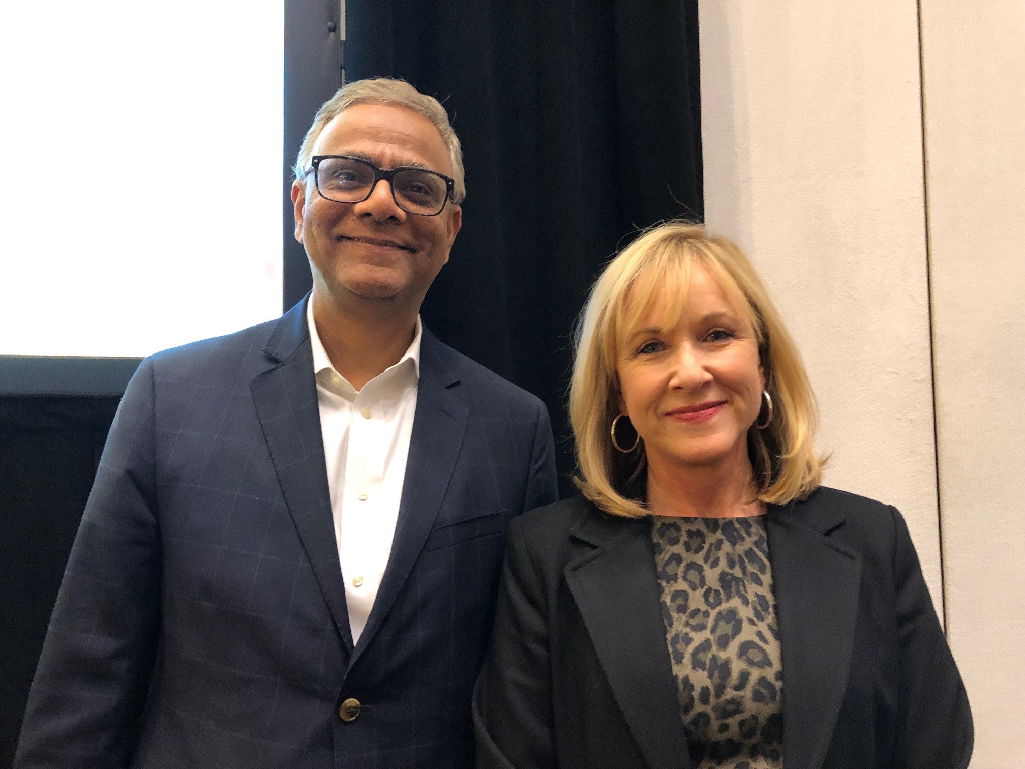 This is an image of Dr. Somesh Nigam and Gina Laird.