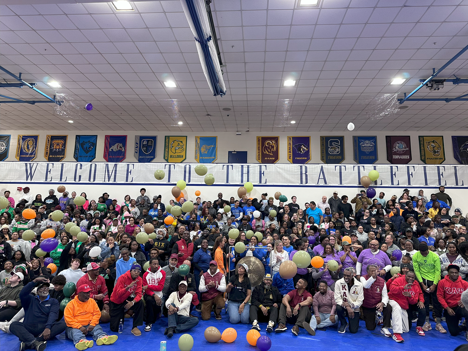 Volunteers at Dillard University gather for MLK pack party.